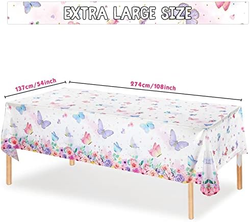3 Piece Butterfly Tablecloth for Spring Party Decor
