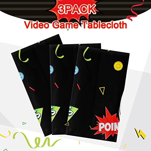Tatuo 3 PCS Video Game Table Cover Cool Black