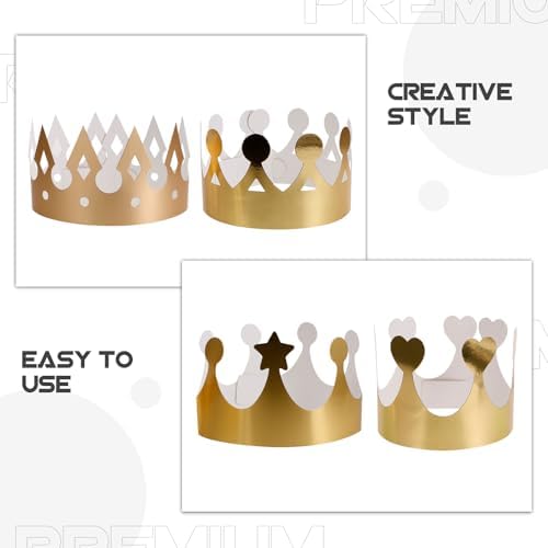 LOGOFUN 40pcs Birthday Crowns for Kids