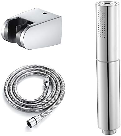 Handheld Shower Head Set with Hose and Holder 2 Functions Chrome Brass