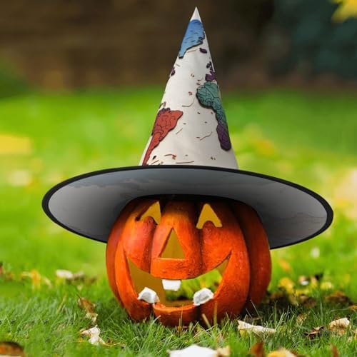 World Map Witch Hat Halloween Costume Headwear