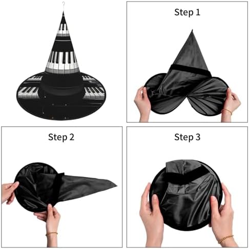 Witch Hats With LED Light Halloween Cone Wizard Hat