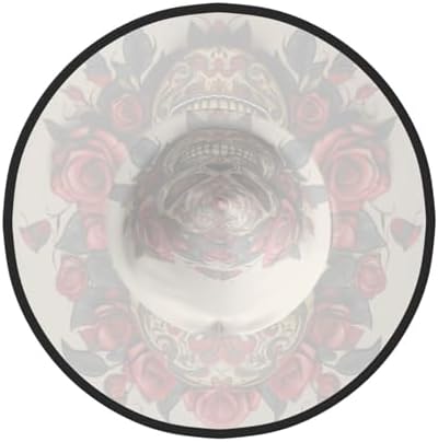 Red Rose Sugar Skull Witch Hat Halloween Costume