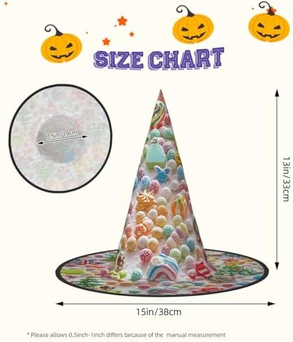 Colorful Candy Witch Halloween Costume Hat