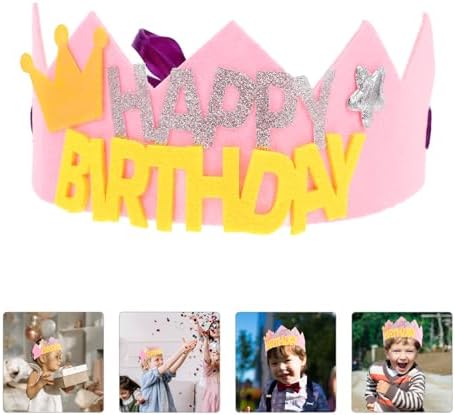 LOGOFUN Birthday Crowns Hats for Kids