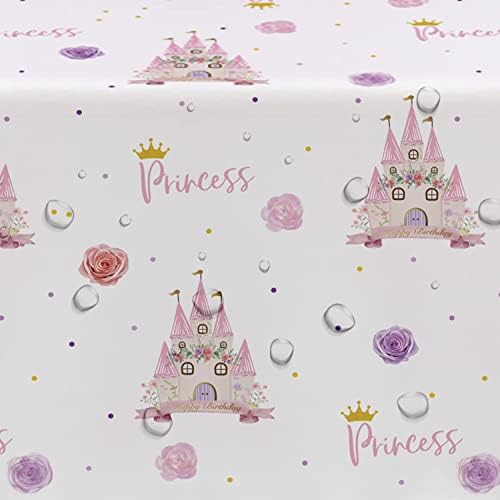 Princess Tablecloth - 3 Pack 54x108 Inches for Birthday and Baby Shower