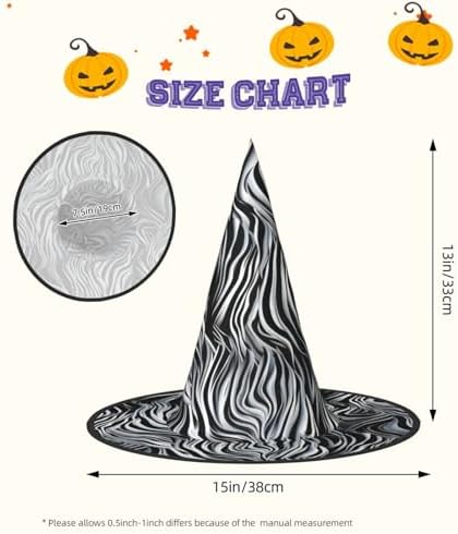 Zebra Pattern Witch Hat Halloween Costume for Adults