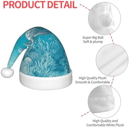Augenstern Christmas Hat Sea Turtles Swimming In Water Xmas Hat Unisex Santa Hat