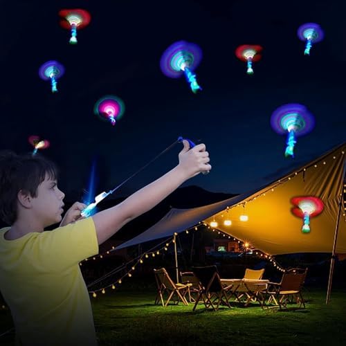 50 Pcs LED Slingshot Flying Toys Set for Kids