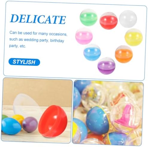 100pcs Round Gumballs Vending Machine Easter Eggs Storage Case for Parties