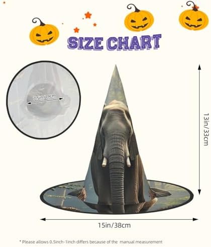 Witch Hats Halloween Cone Wizard Elephant Bridge Costume Hat