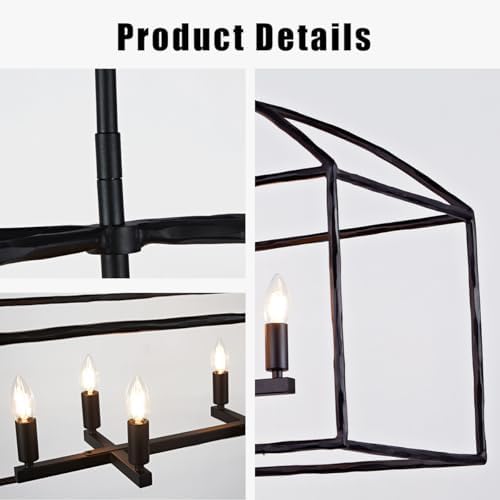 Modern Industrial Linear Chandelier with Bronze Finish