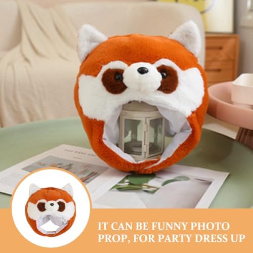 LOGOFUN Plush Raccoon Costume Hat