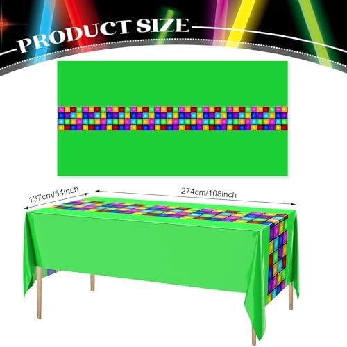 Irenare 6-Pack Neon Disco Tablecloths