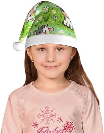 Augenstern Kawaii Cow Flower Christmas Hat for Kids