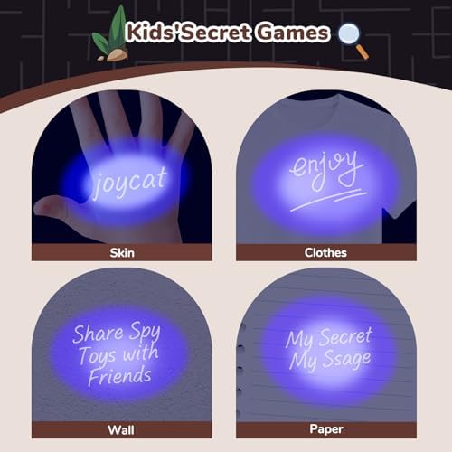 JoyCat 24Pc Invisible Ink Pens with UV Light for Kids
