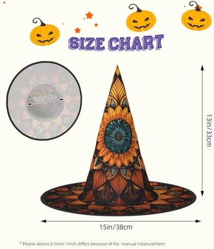 Witch Hats Halloween Cone Wizard Hat Costume Cosplay for Adults