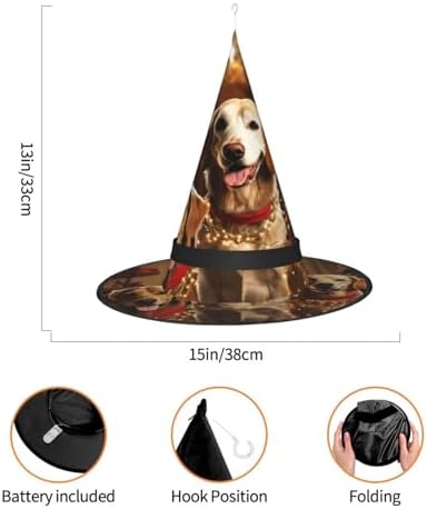 Witch Hats With LED Light Halloween Costume Wizard Hats
