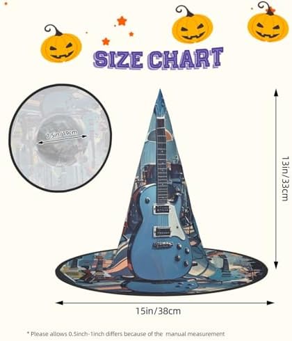 Witch Hats Halloween Music Instrument Guitar Costume Headwear