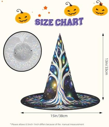 Galaxy Tree Witch Hats Halloween Costume Hat