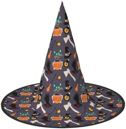 Witch Hats Halloween Cone Wizard Broom Costume Hat