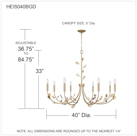 Quoizel Heiress 8 Light Bronze Gold Chandelier