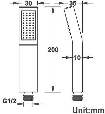 UWEREBFM Handheld Shower Head with 15M Hose