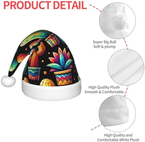 Augenstern Colorful Cactus Christmas Hat Unisex Santa Hat