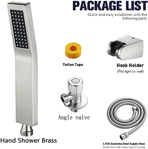 X High Pressure Handheld Shower Head with 15M Hose