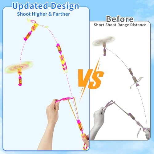 50 Pcs LED Slingshot Flying Toys Set for Kids