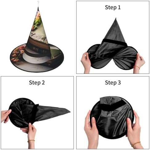 Witch Hats with LED Light Halloween Cone Costume Hat