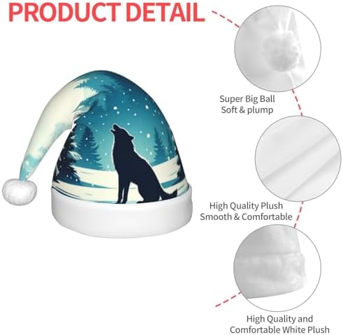 Augenstern Christmas Hat Wolf-Howling-Forest Santa Hat For Kids