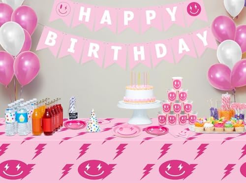 TWOWYHI 183 Pieces Preppy Birthday Decorations