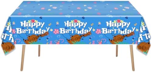 2pcs Cartoon Blue Party Tablecloth 42x71inch Birthday Decor