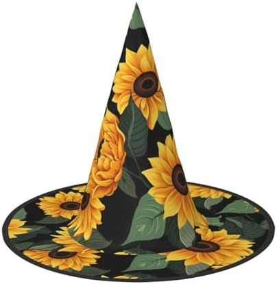 Sunflower Pattern Witch Hats Halloween Costume Cosplay Headwear