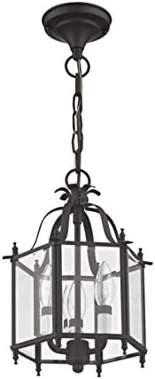 Livex Lighting 4403-07 3 Light Bronze Hanging Lantern Chandelier