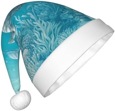 Augenstern Christmas Hat Sea Turtles Swimming In Water Xmas Hat Unisex Santa Hat