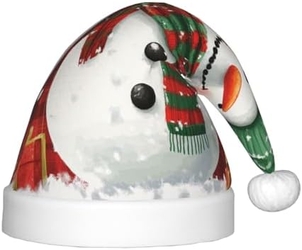 Augenstern Christmas Snowman Plaid Santa Hat For Kids