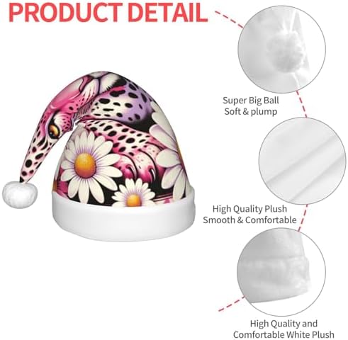 Augenstern Christmas Hat Leopard Daisies Santa Hat