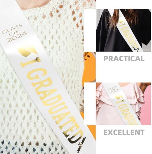 Amosfun Class of 2024 Graduation Sash 4pcs