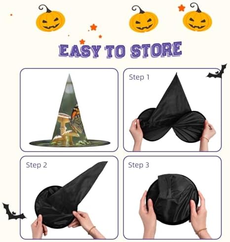 Witch Hats Halloween Costume Wizard Butterfly Mushroom Hats