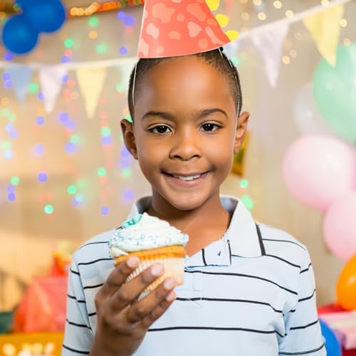 LOGOFUN 10pcs Dinosaur Birthday Party Hats for Kids