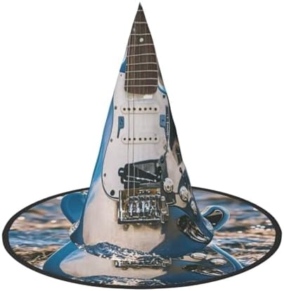 Cool Electric Guitar Witch Halloween Hat Costume