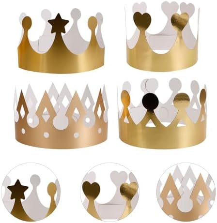 LOGOFUN 40pcs Birthday Crowns for Kids