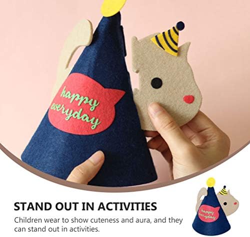 ABOOFAN 4pcs Party Hat Animal Theme Birthday Cap