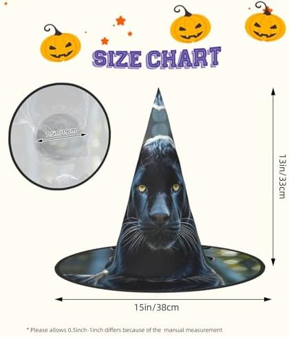 Witch Hats Halloween Cone Wizard Hat Animal Panther Costume