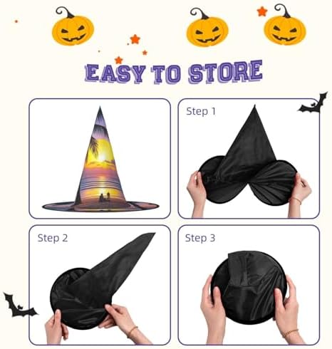 Witch Hats Halloween Cone Wizard Hat Tropical Beach