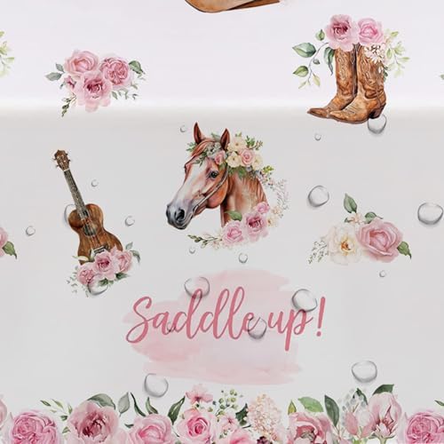 Western Party Tablecloth - 3 Pack 54x108 Inches Cowgirl Decorations