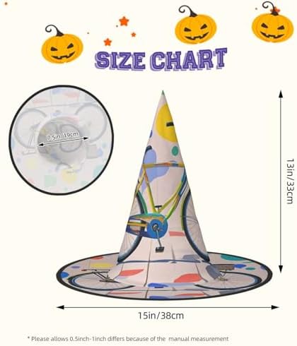 Colorful Bicycle Witch Hat Halloween Costume Headwear