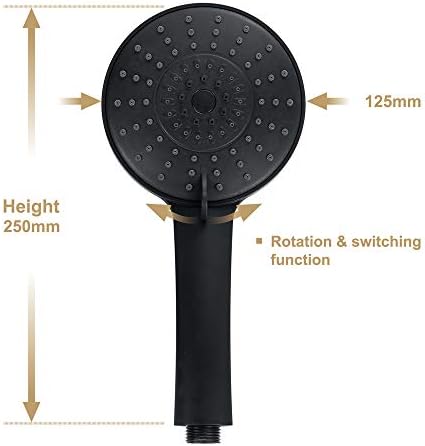 UWEREBFM X Handheld Shower Head Black